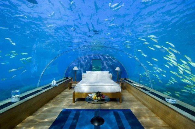 How would you like to sleep here, asks the Maldives Rangali Islands resort